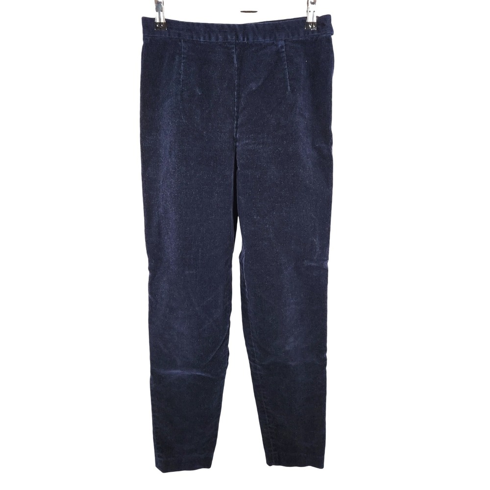 Vintage GAP Womens Navy Blue Corduroy Side Zip Pants Size 8
